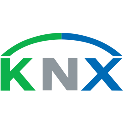 KNX – standarden för smarta hem och byggnader KNX logotyp med bokstäverna K, N och X i grönt, grått och blått med en båge ovanför.
