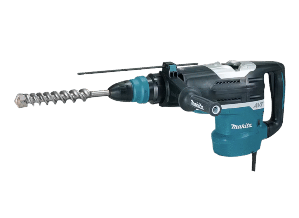 Makita HR5212C – kraftfull kombihammare med AVT Makita HR5212C kraftfull SDS-MAX kombihammare med borr monterad, designad för slagborrning och bilning i betong och sten.
